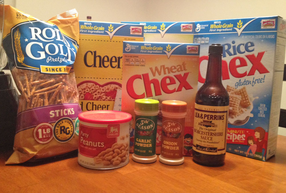 Ingredients for Chex Mix