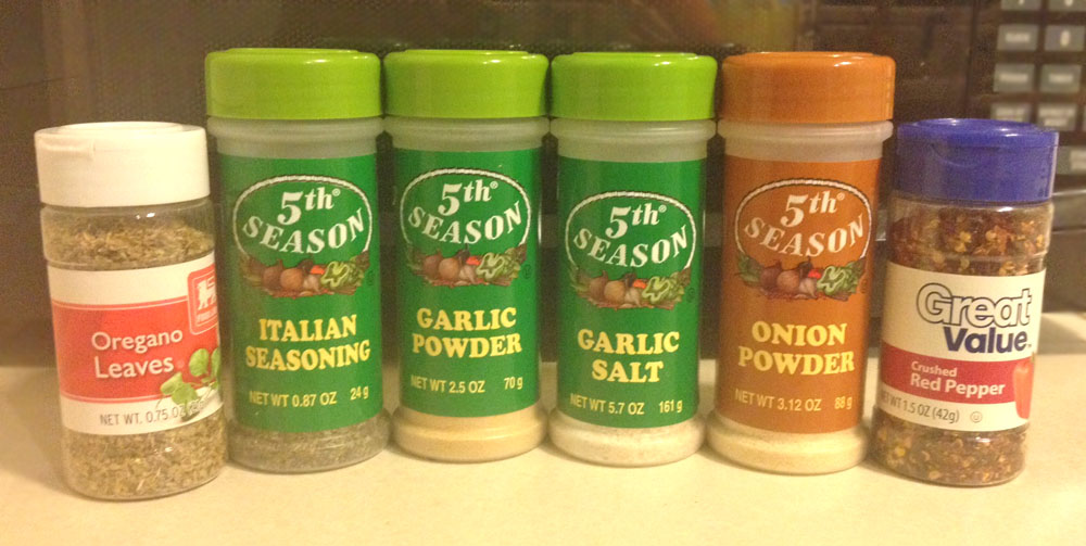 Seasonings to add to frozen pizza